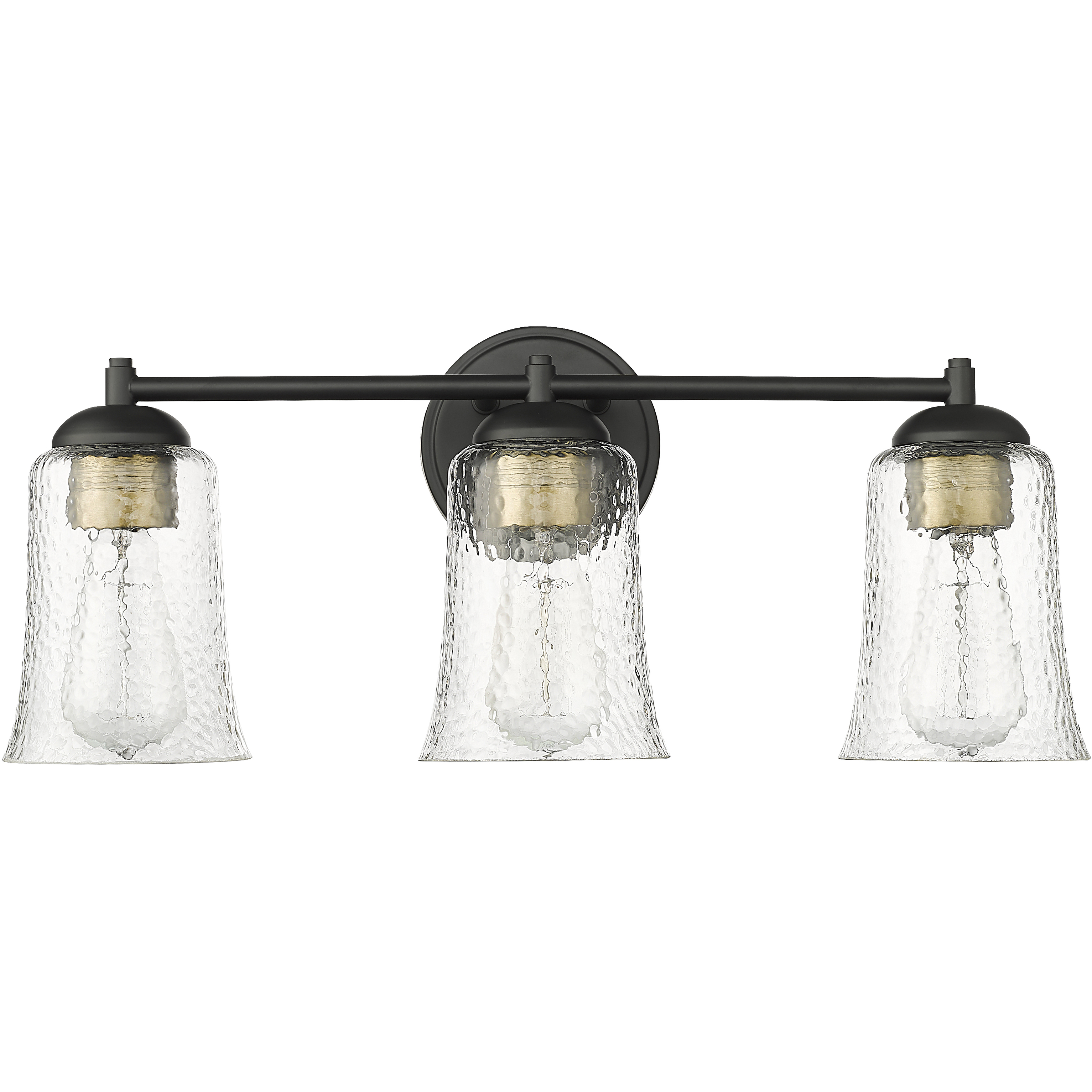 Abilene 3 Light 21.75 inch Matte Black Bathroom Vanity Light Wall Light